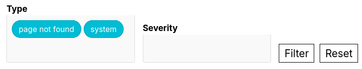 Choices.js used for recent log messages filter