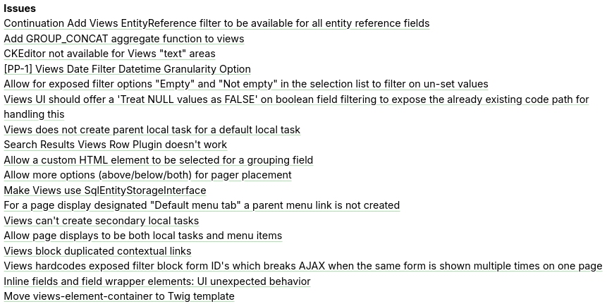 Drupal Architect module issues list is hard to read