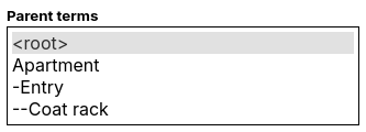 Taxonomy parent terms default reference widget