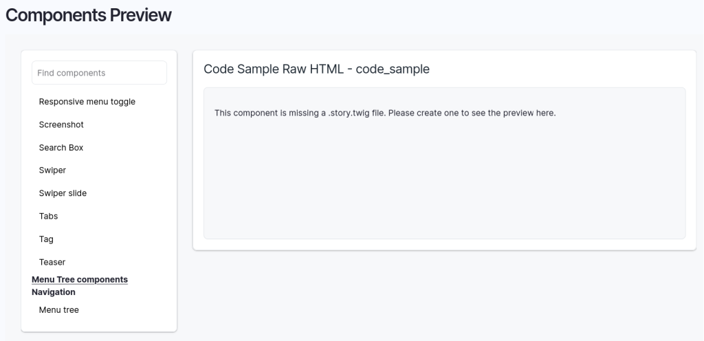 SDC Component Library UI