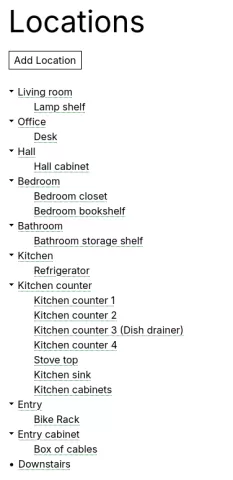 Inventory locations view