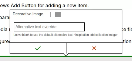 Alt text can be overridden on media embedded in CKEditor