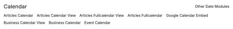 Calendar menu, needs redesign