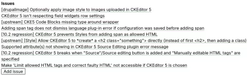 Issue listing links to site content, but not drupal.org