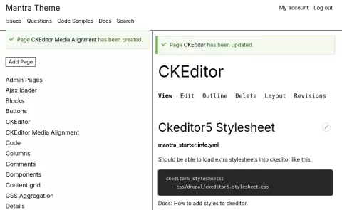 Views Add Button ajax message inside sidebar