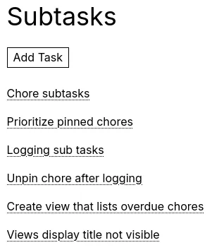 Contrib subtasks list uknown status