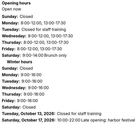 Office Hours module plain text display